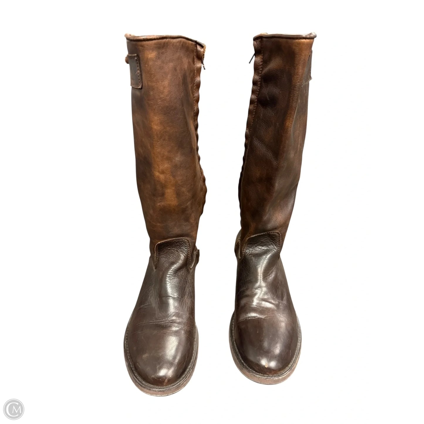 Boots Mid-calf Flats By Bed Stu In Brown, Size: 10