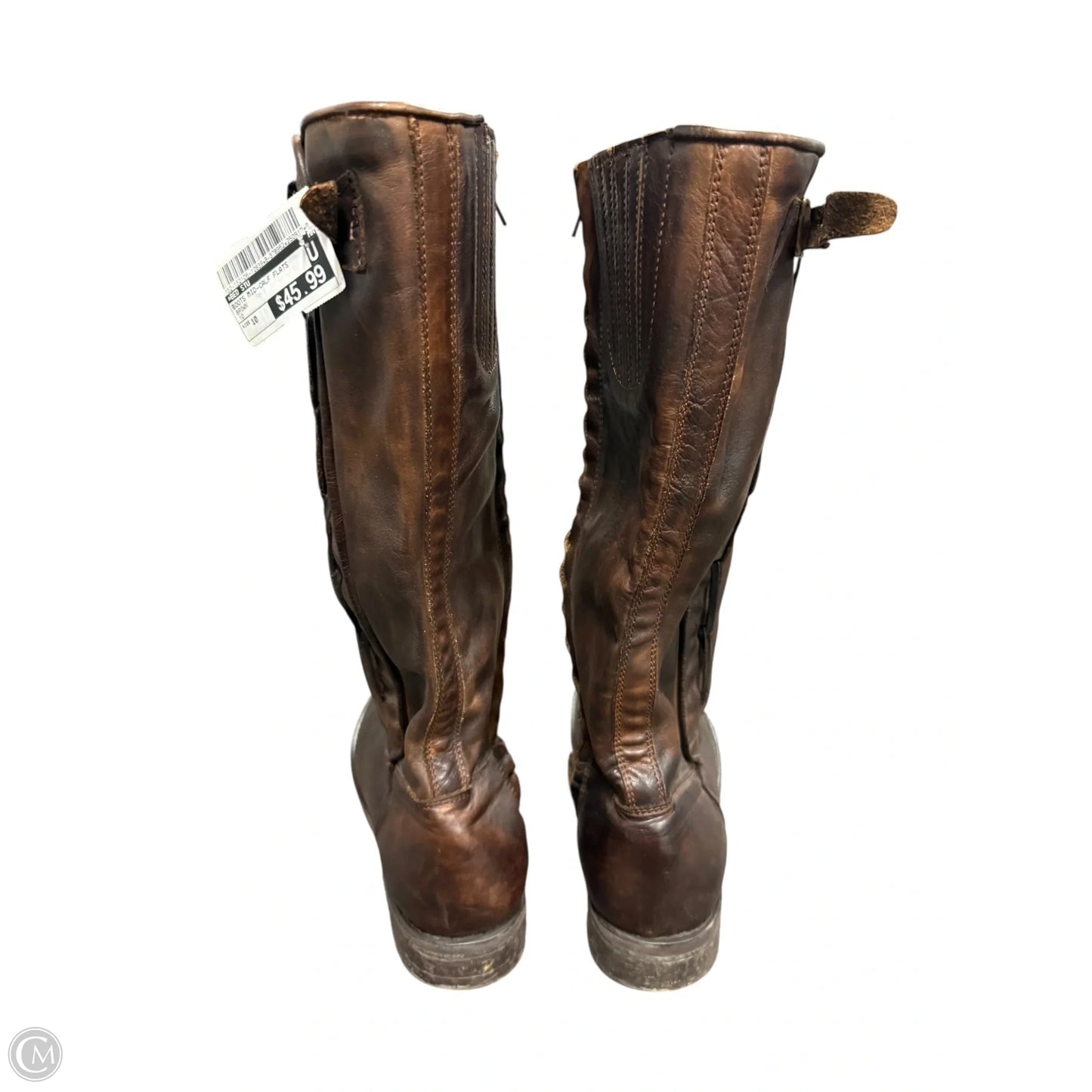 Boots Mid-calf Flats By Bed Stu In Brown, Size: 10