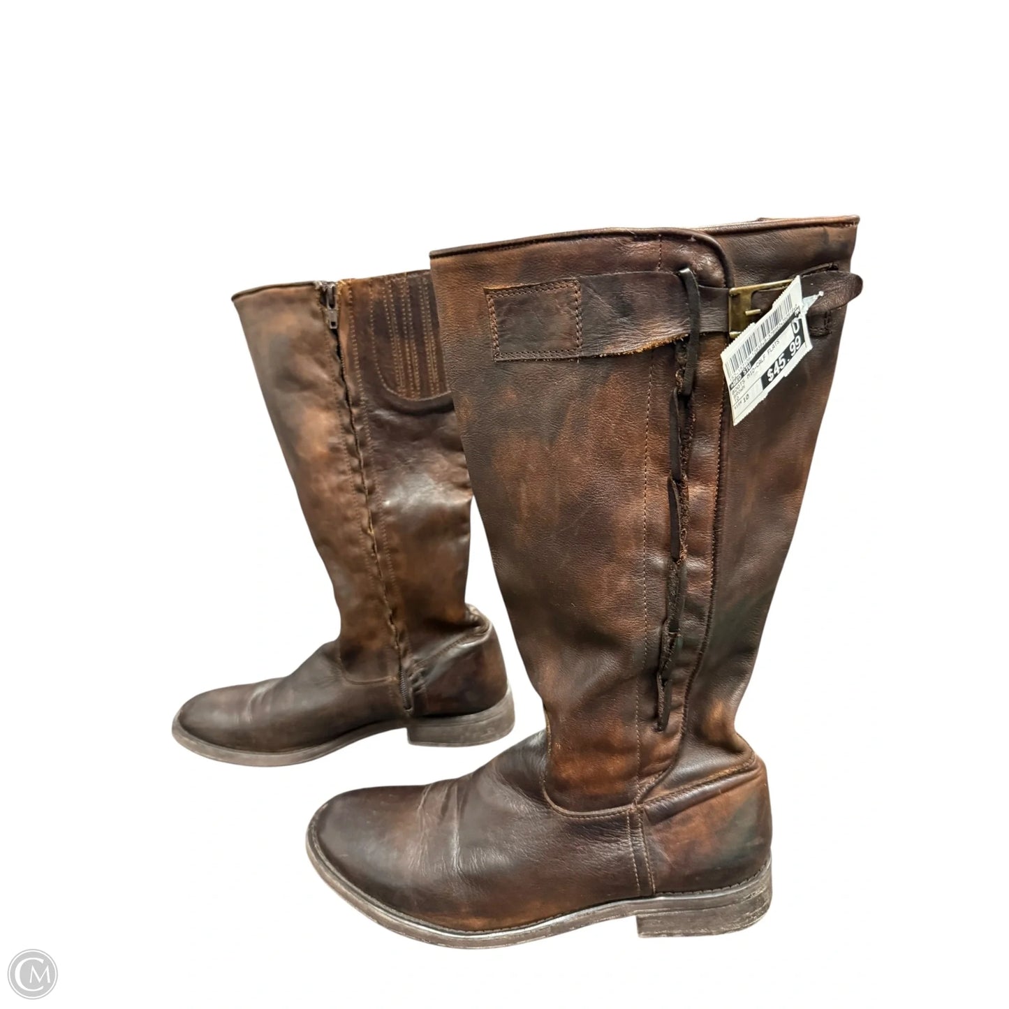 Boots Mid-calf Flats By Bed Stu In Brown, Size: 10