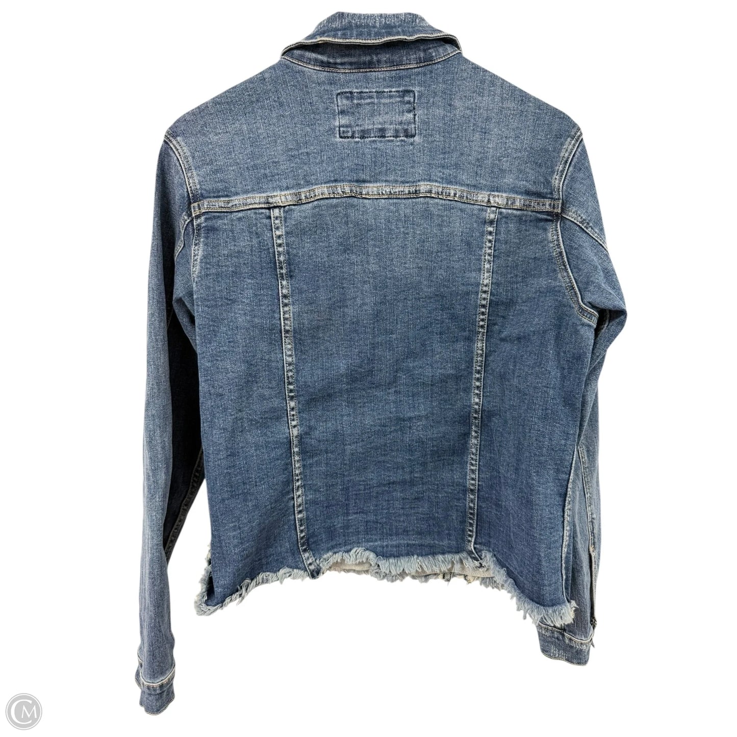 Jacket Denim By Kancan In Blue Denim, Size: Xl