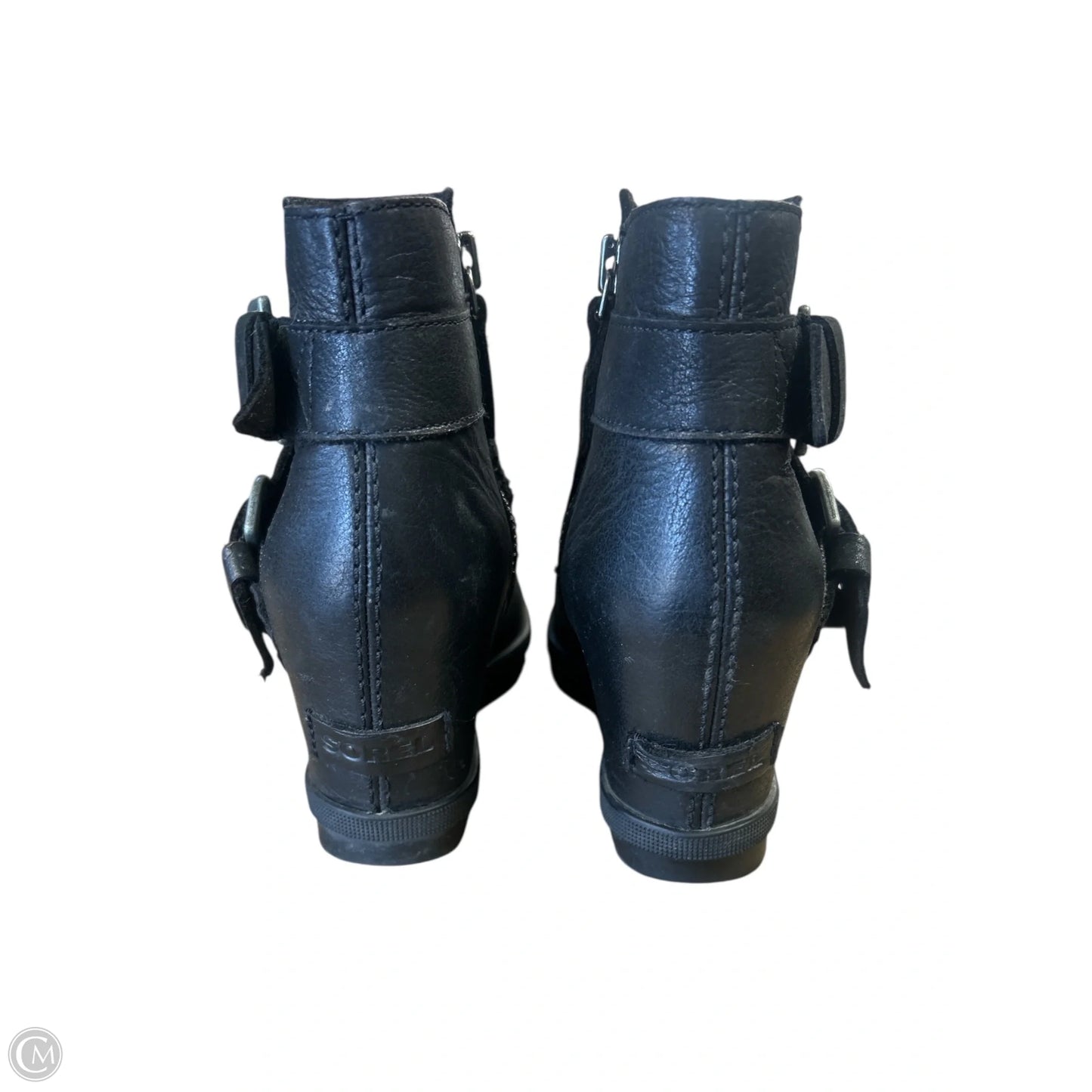 Boots Ankle Heels By Sorel In Black, Size: 7.5