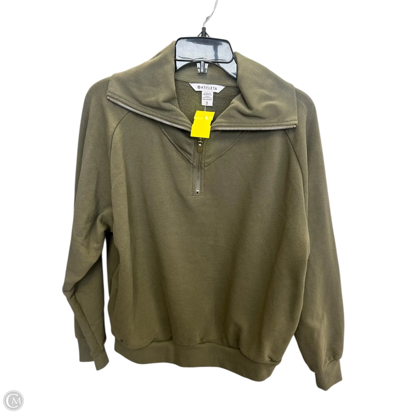 Sweatshirt Collar By Athleta In Green, Size: S
