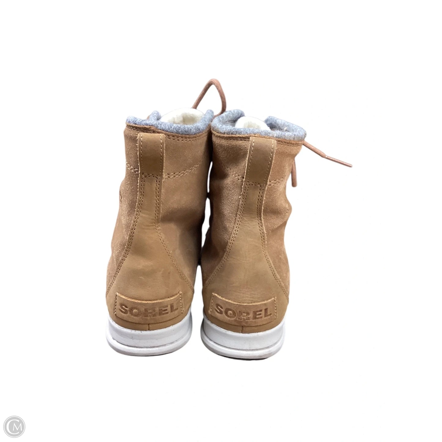 Boots Ankle Flats By Sorel In Brown & Grey, Size: 10.5