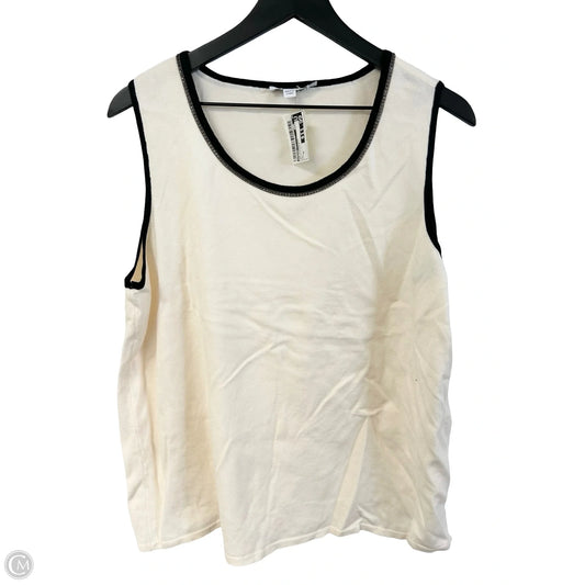 Top Sleeveless By Chicos In Black & White, Size: Xl