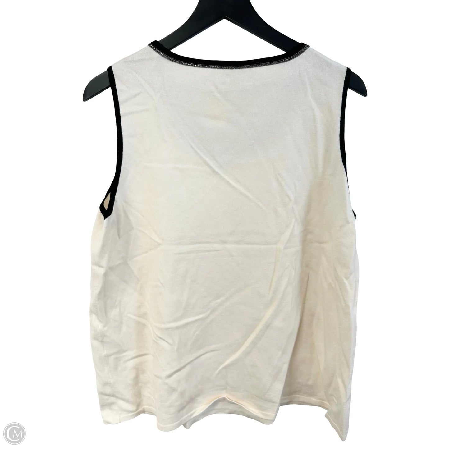 Top Sleeveless By Chicos In Black & White, Size: Xl