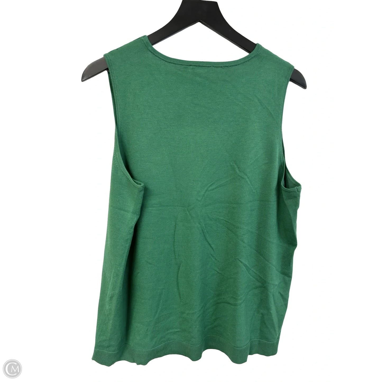 Top Sleeveless By Chicos In Green, Size: L