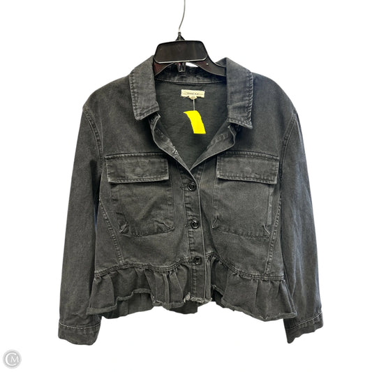 Jacket Denim By Gilli In Black Denim, Size: L