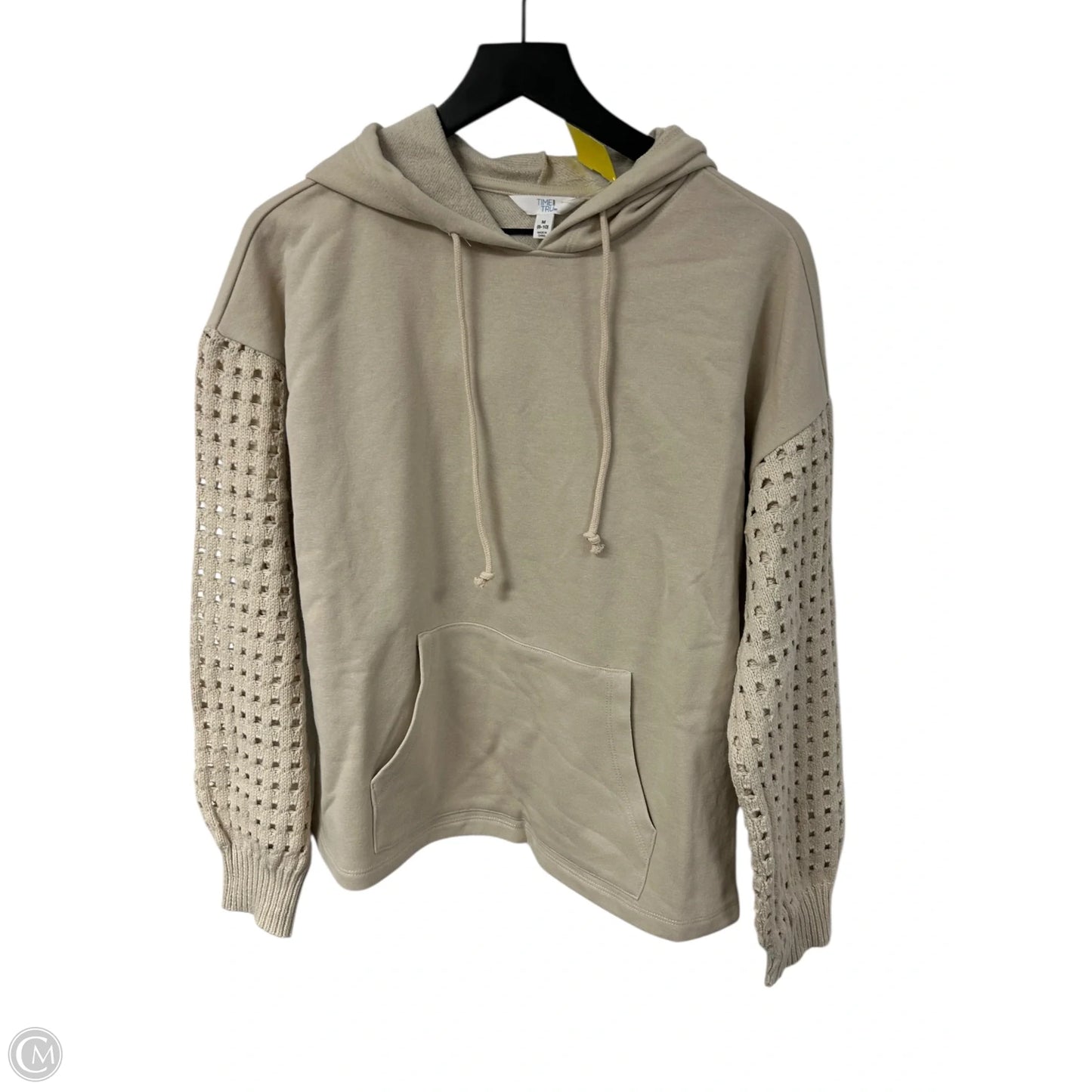 Sweatshirt Hoodie By Time And Tru In Cream, Size: M
