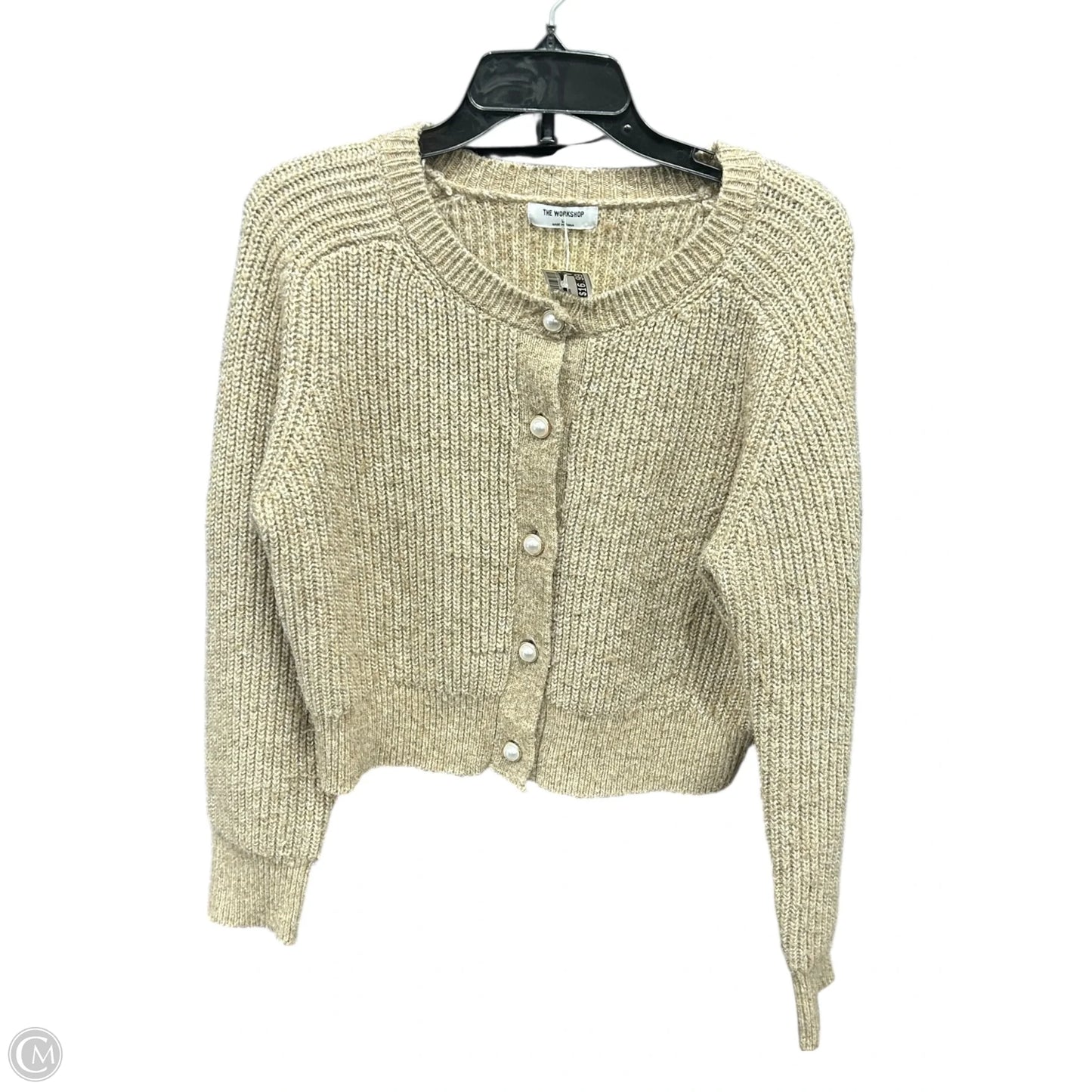 Sweater Cardigan By Cmc In Tan, Size: L