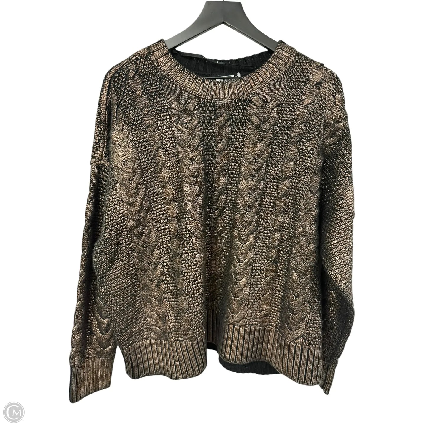 Sweater By Torrid In Black & Gold, Size: 2x