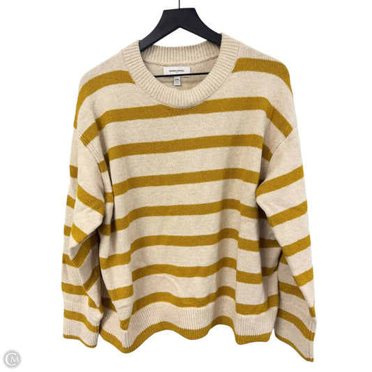 Sweater By Banana Republic In Cream & Yellow, Size: Xxl