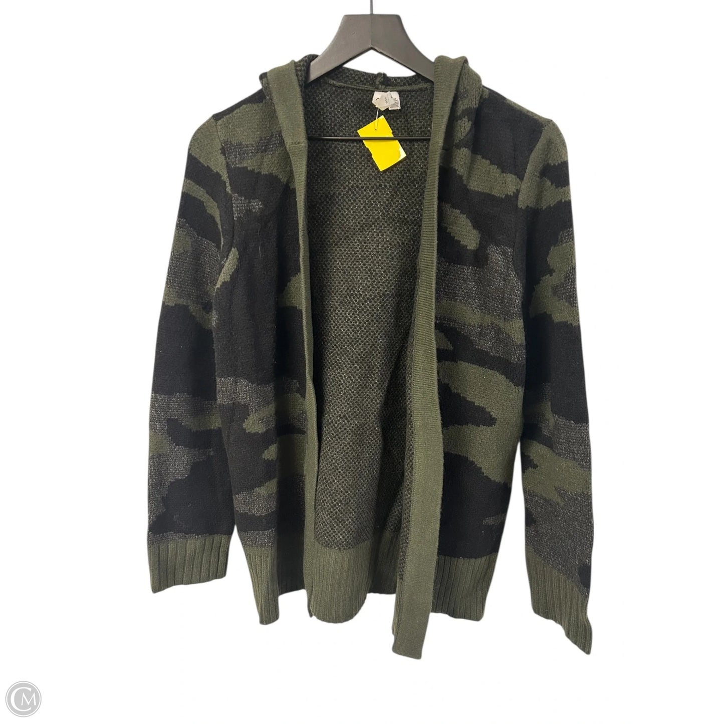 Sweater Cardigan By Cable And Gauge In Black & Green, Size: L