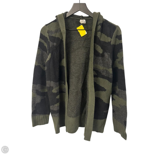 Sweater Cardigan By Cable And Gauge In Black & Green, Size: L