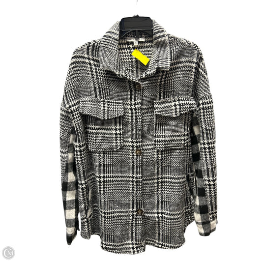 Jacket Shirt By Hyfve In Black & White, Size: M