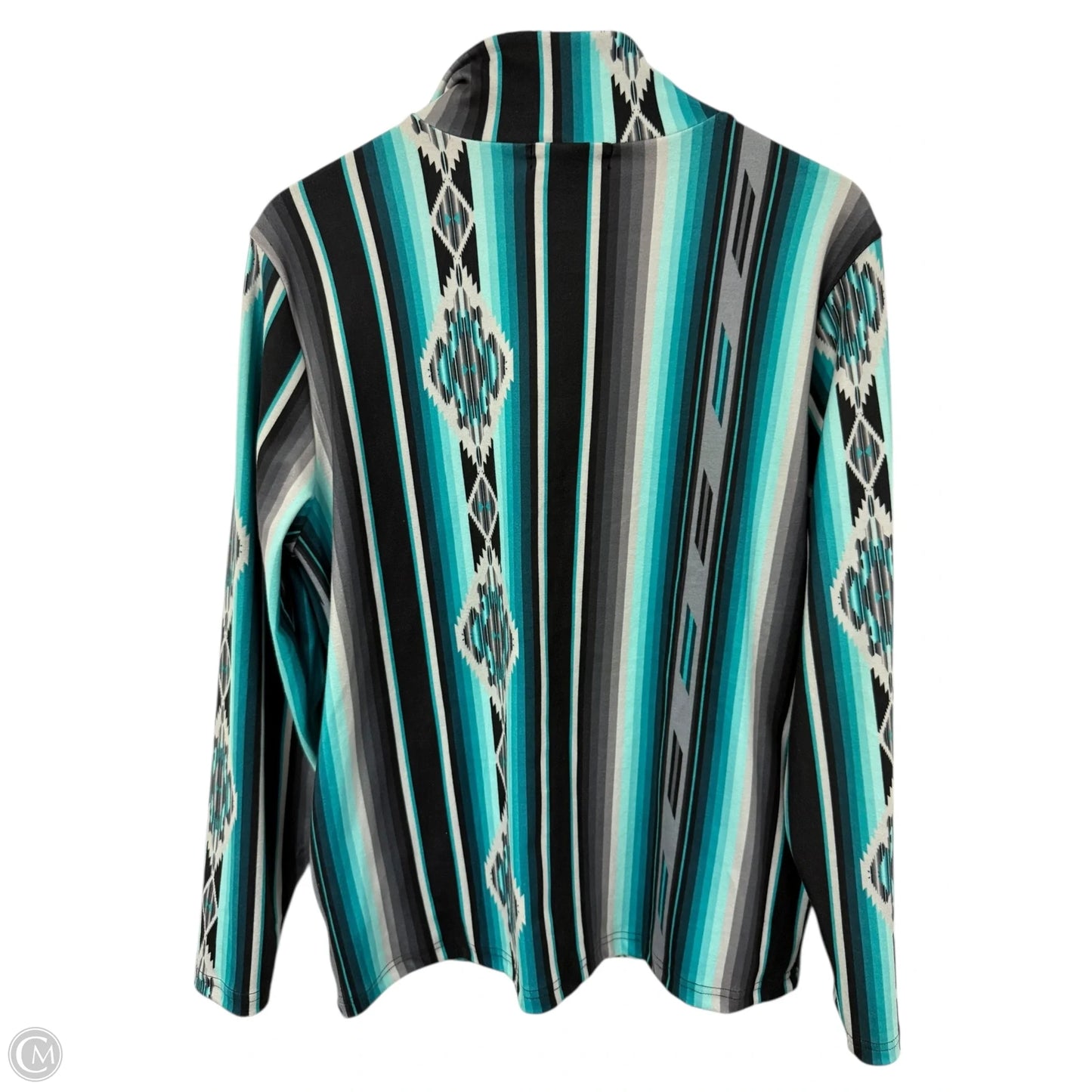 Top Long Sleeve By Clothes Mentor In Black & Blue, Size: S