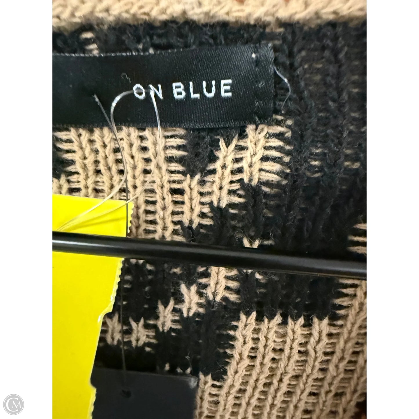 Sweater Cardigan By Cmc In Black & Tan, Size: S