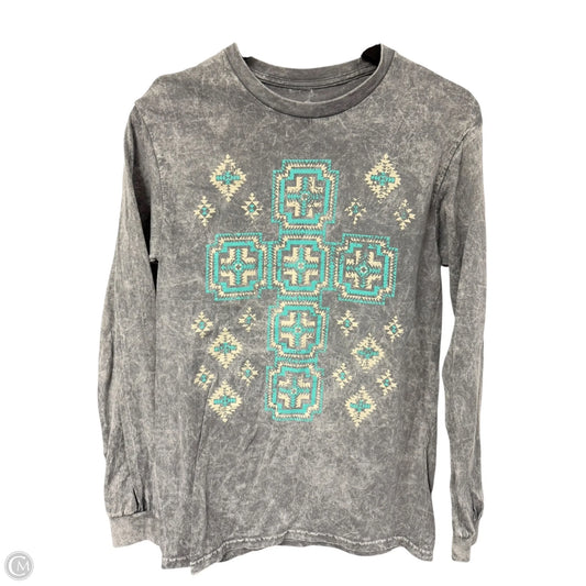 Top Long Sleeve By Clothes Mentor In Grey, Size: S