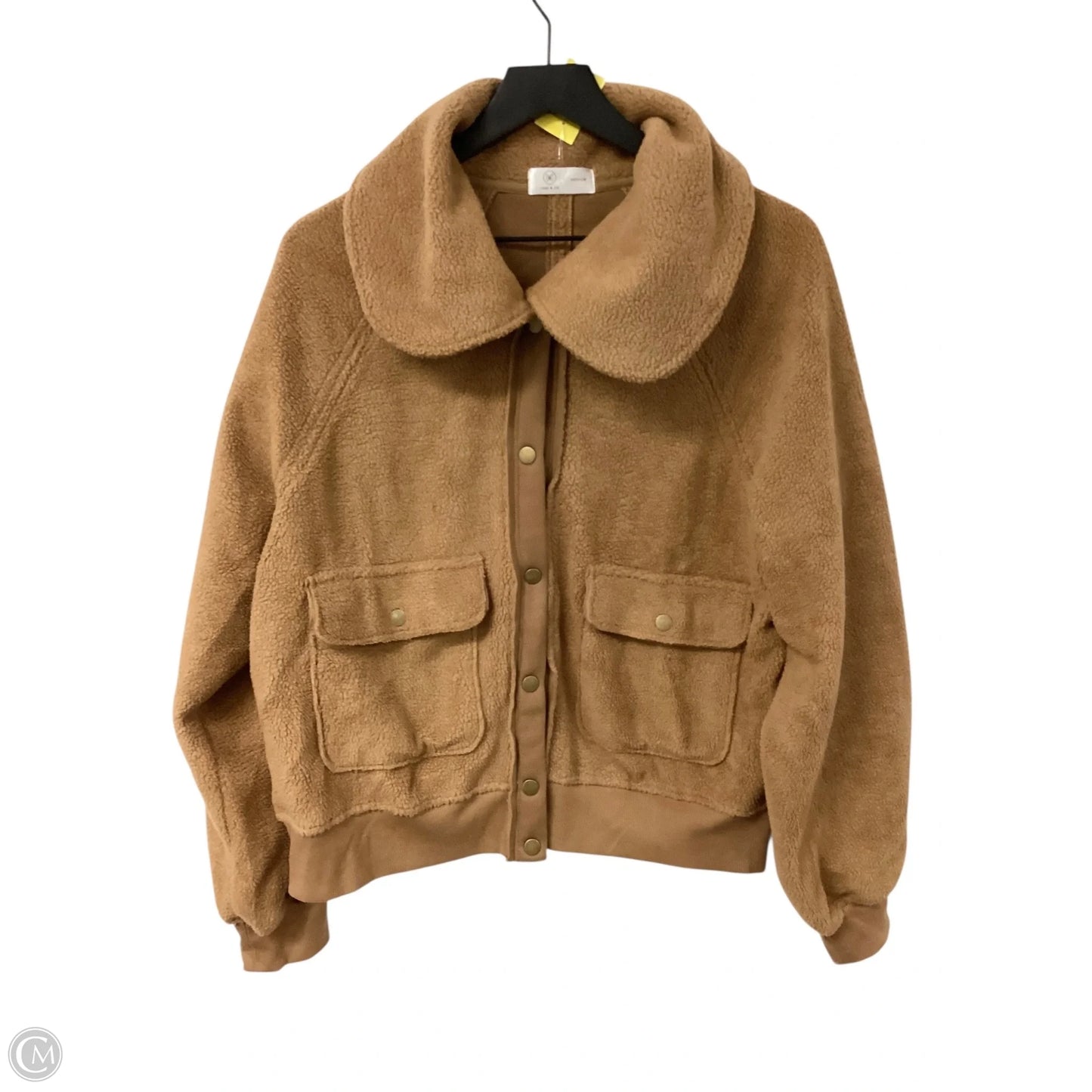 Jacket Faux Fur & Sherpa By Clothes Mentor In Brown, Size: M