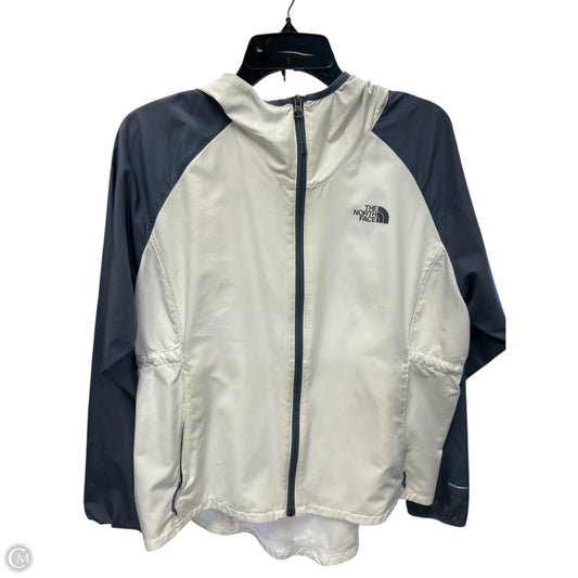 Jacket Windbreaker By The North Face In Grey & White, Size: L