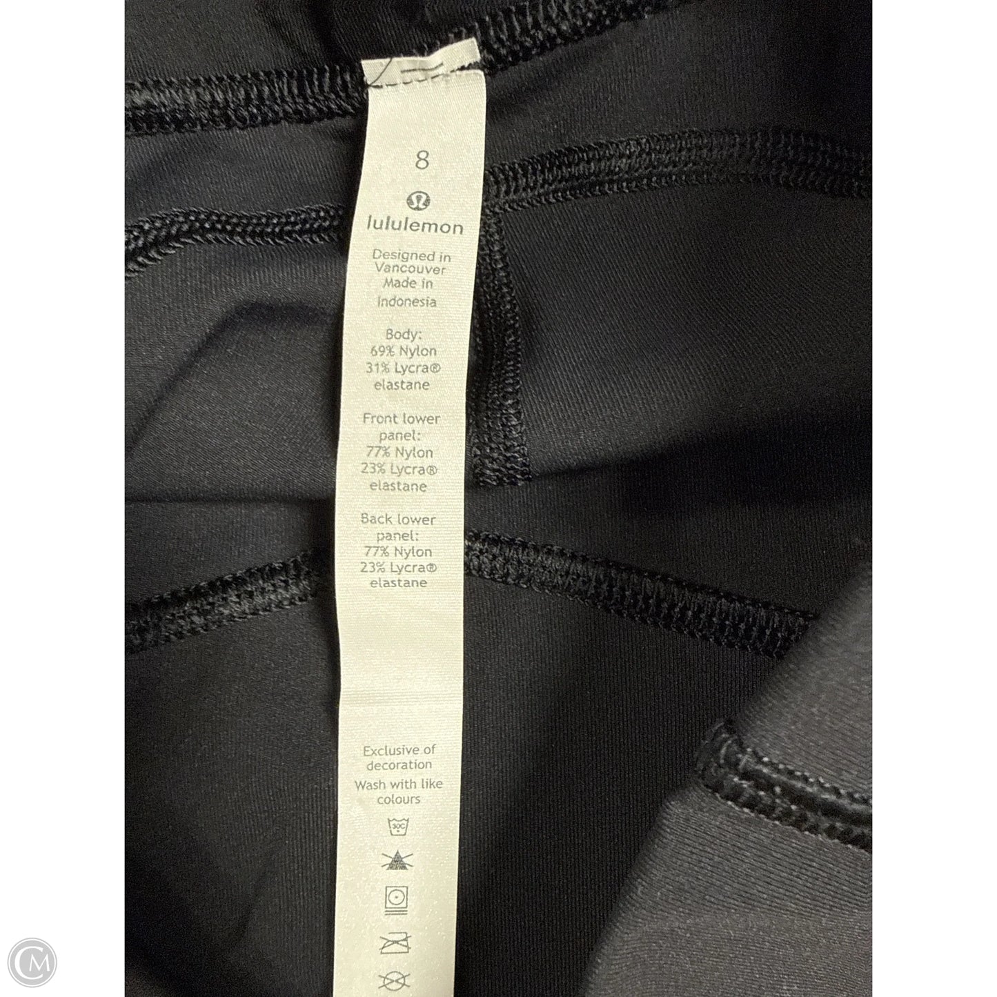 Athletic Leggings By Lululemon In Black, Size: 8