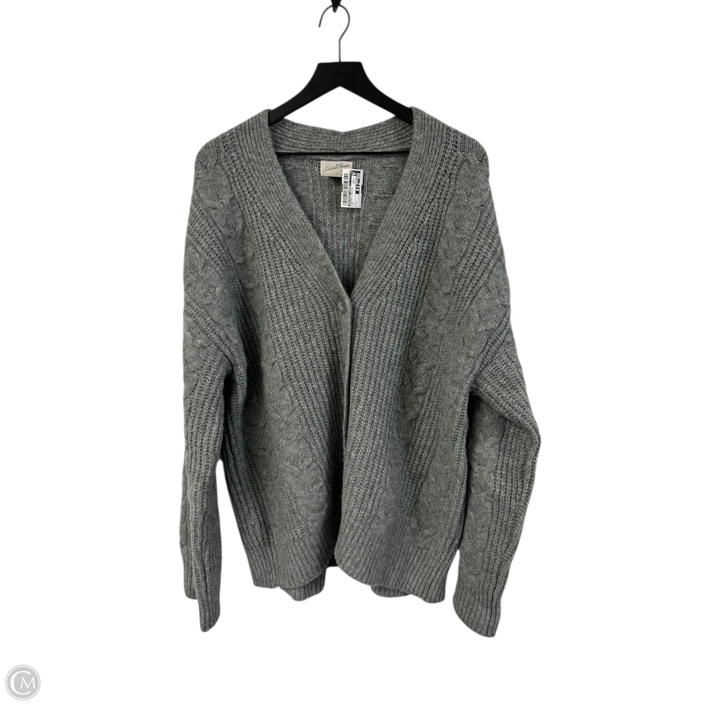 Sweater Cardigan By Universal Thread In Grey, Size: L