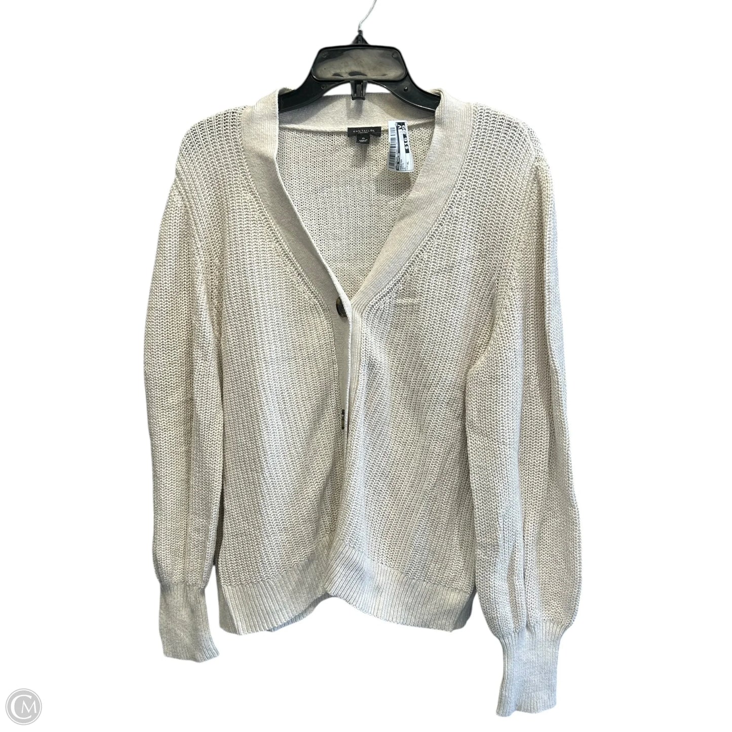Sweater By Ann Taylor In White, Size: Xl