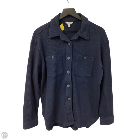 Jacket Shirt By Time And Tru In Blue, Size: M