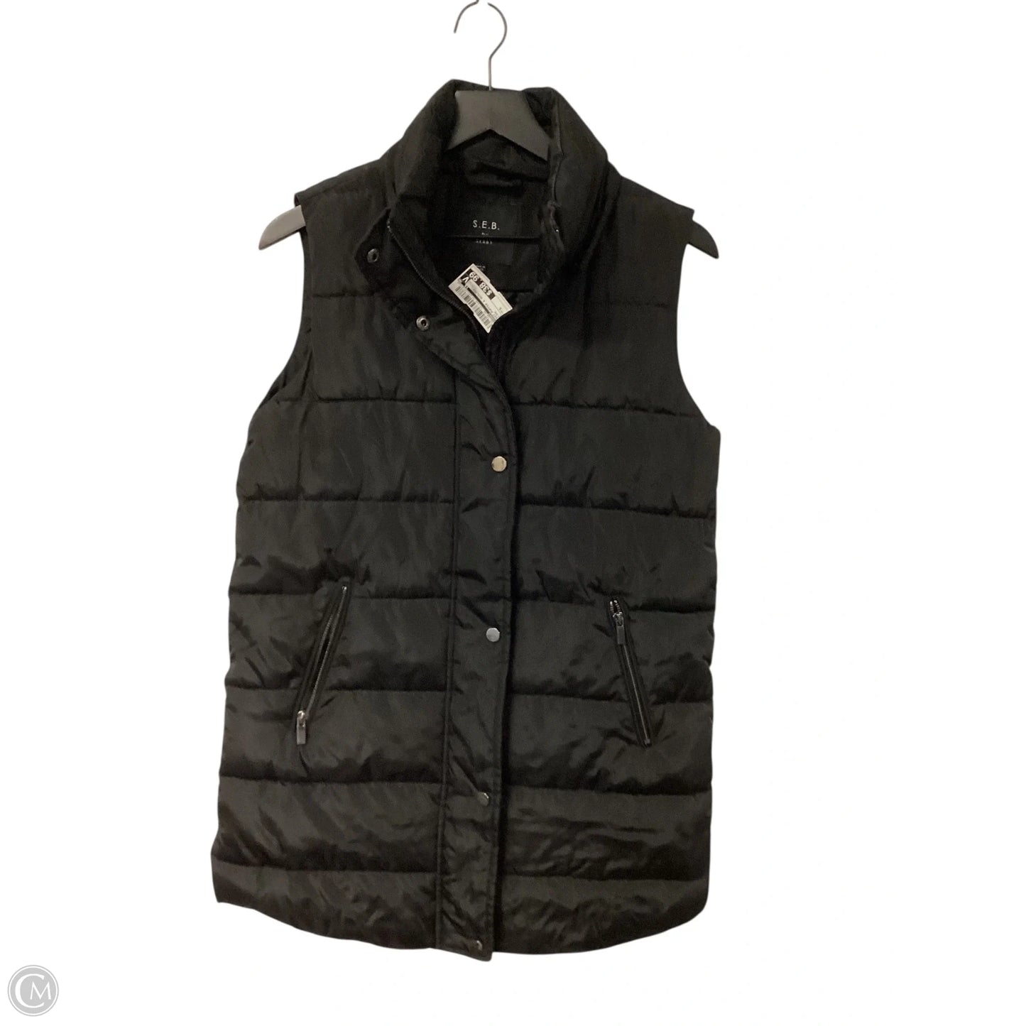 Vest Puffer & Quilted By Sebby In Black, Size: S