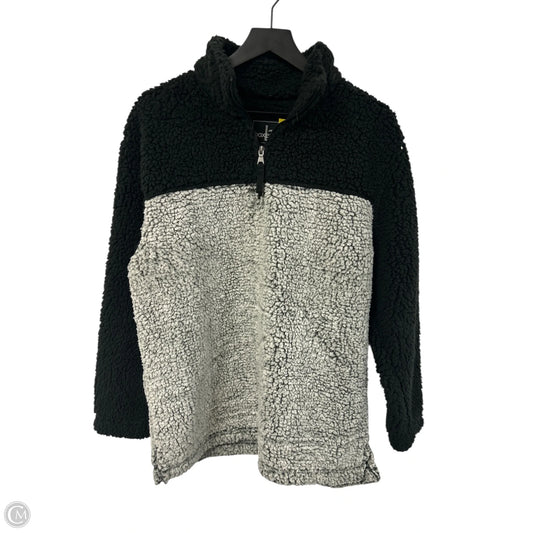Sweatshirt Crewneck By Clothes Mentor In Black & Grey, Size: M