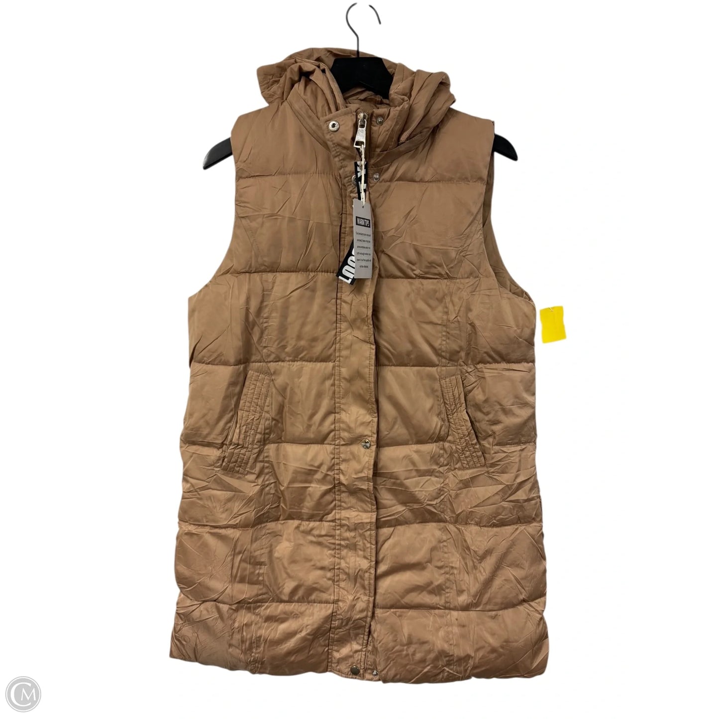 Vest Puffer & Quilted By Cme In Tan, Size: L