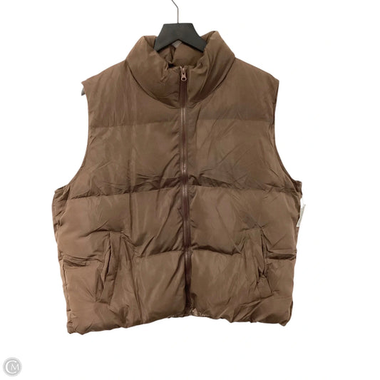 Vest Puffer & Quilted By Cme In Brown, Size: Xl