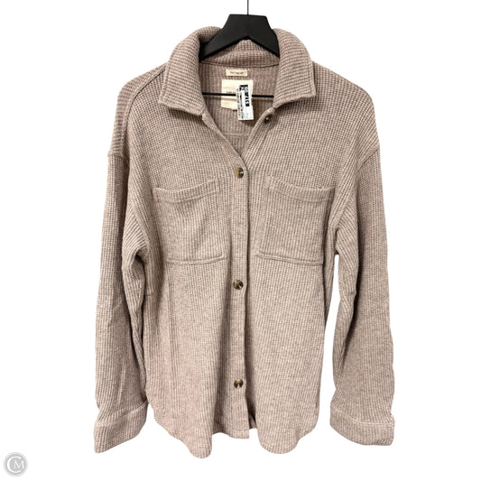 Jacket Shirt By Thread And Supply In Beige, Size: S