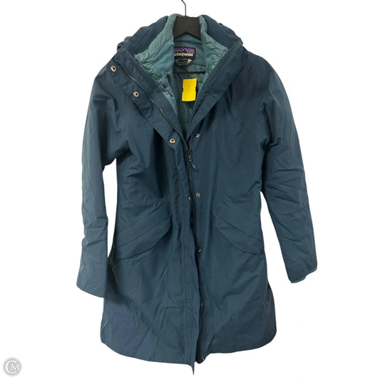 Coat Parka By Patagonia In Blue, Size: S