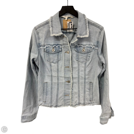 Jacket Denim By Charlie B In Blue Denim, Size: L