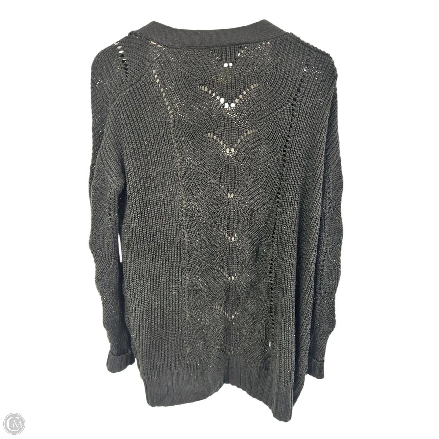 Sweater Cardigan By Pink Rose In Black, Size: S