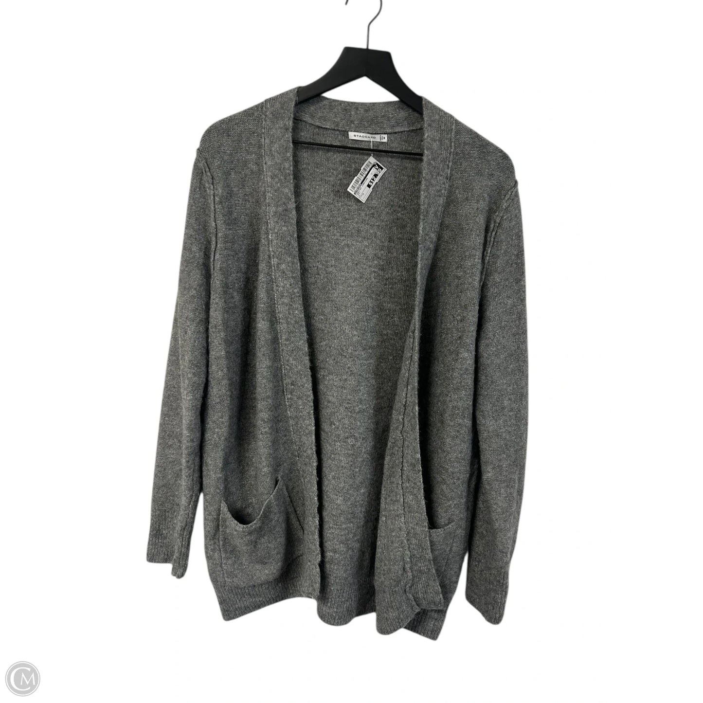 Sweater Cardigan By Staccato In Grey, Size: M