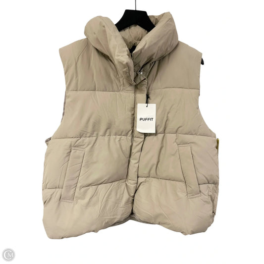 Vest Puffer & Quilted By Cmc In Taupe, Size: Xl