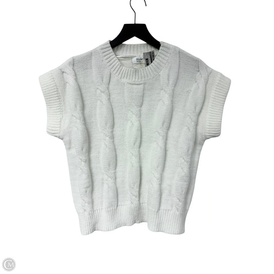 Sweater Short Sleeve By Bluivy In White, Size: S