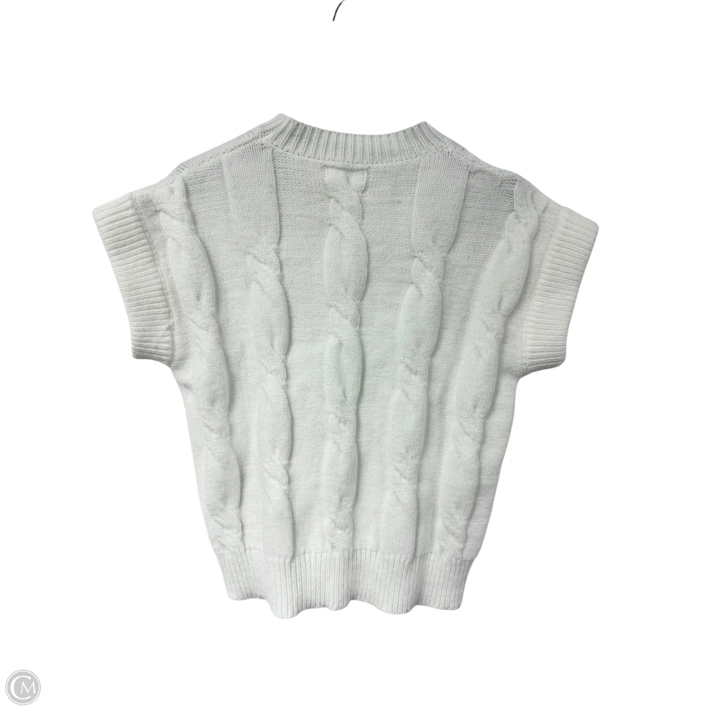 Sweater Short Sleeve By Bluivy In White, Size: S