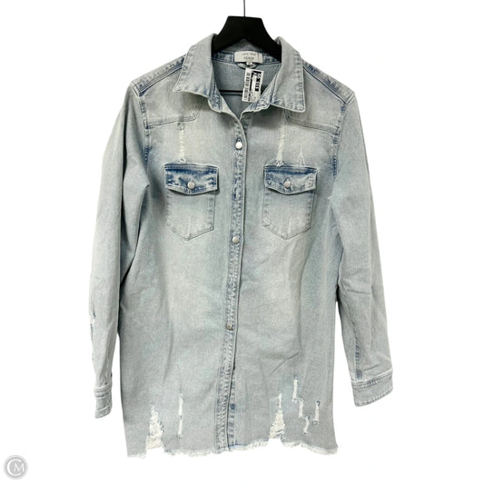 Jacket Denim By Love Tree In Blue Denim, Size: M