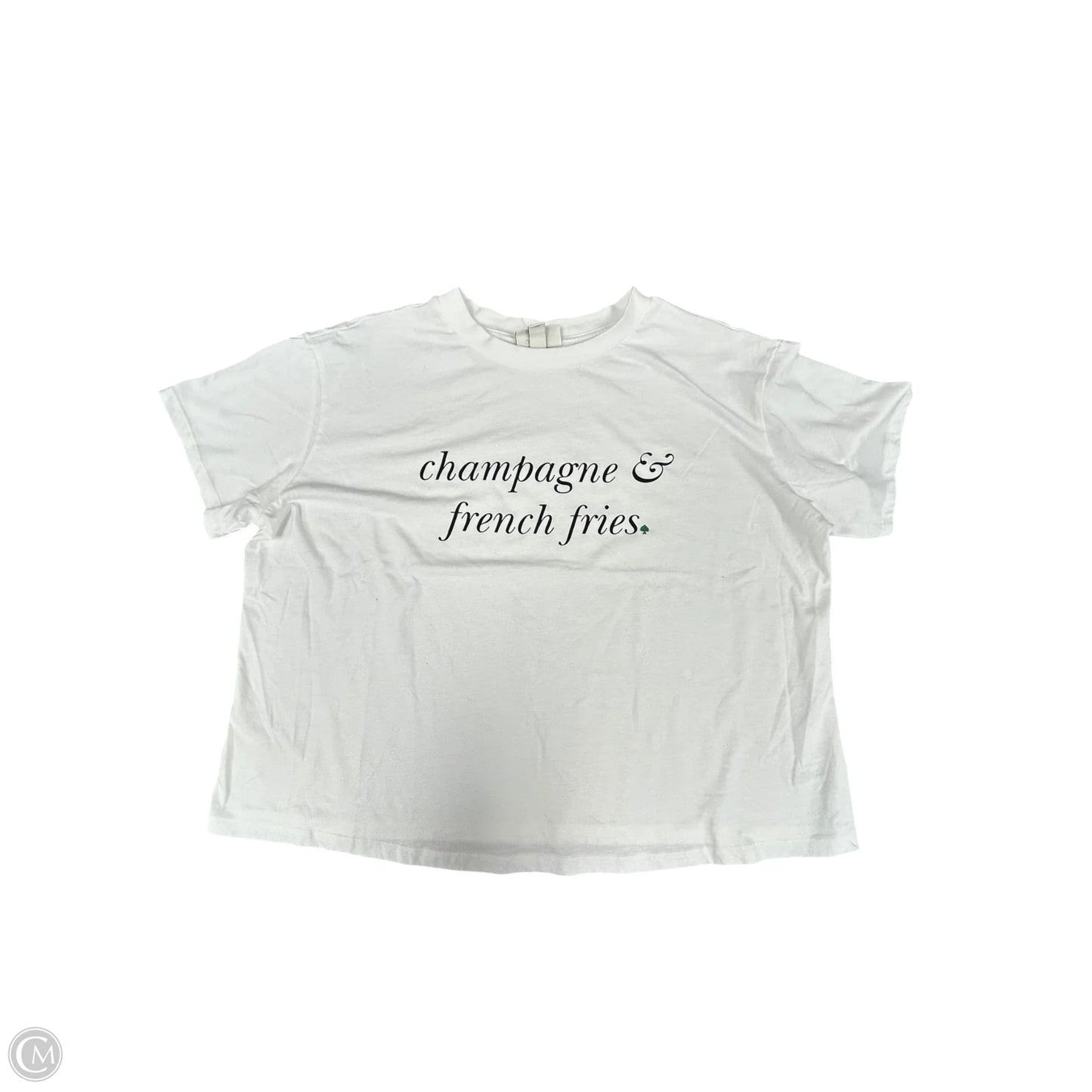 Top Short Sleeve Designer By Kate Spade In White, Size: 1x