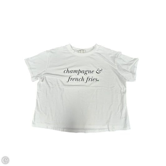 Top Short Sleeve Designer By Kate Spade In White, Size: 1x