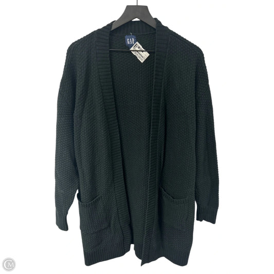 Sweater Cardigan By Gap In Black, Size: M