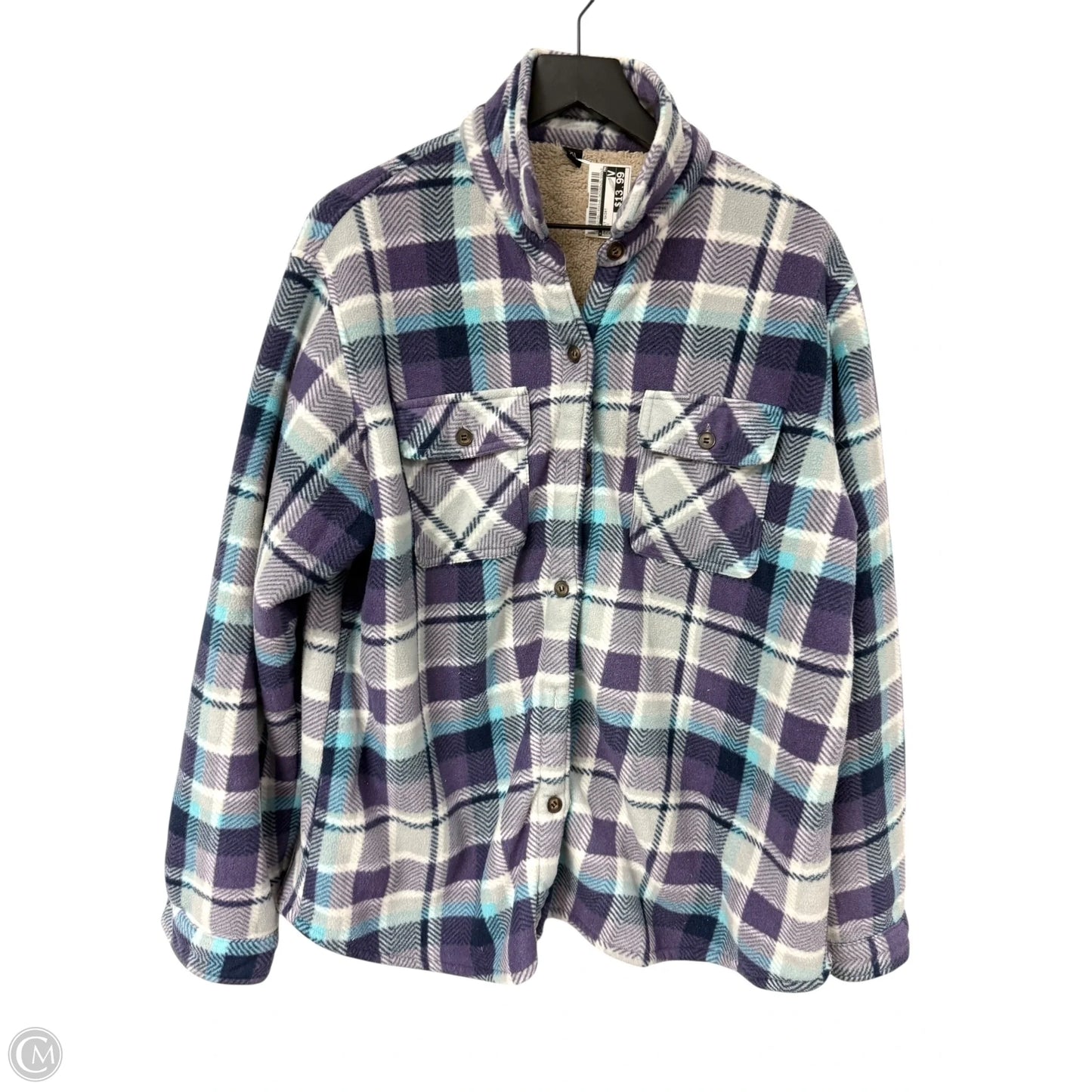 Jacket Shirt By Cmf In Purple, Size: Xl