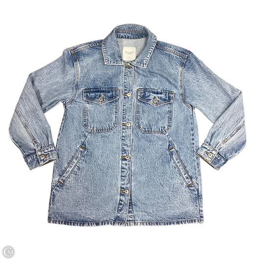 Jacket Denim By Abercrombie And Fitch In Blue Denim, Size: M