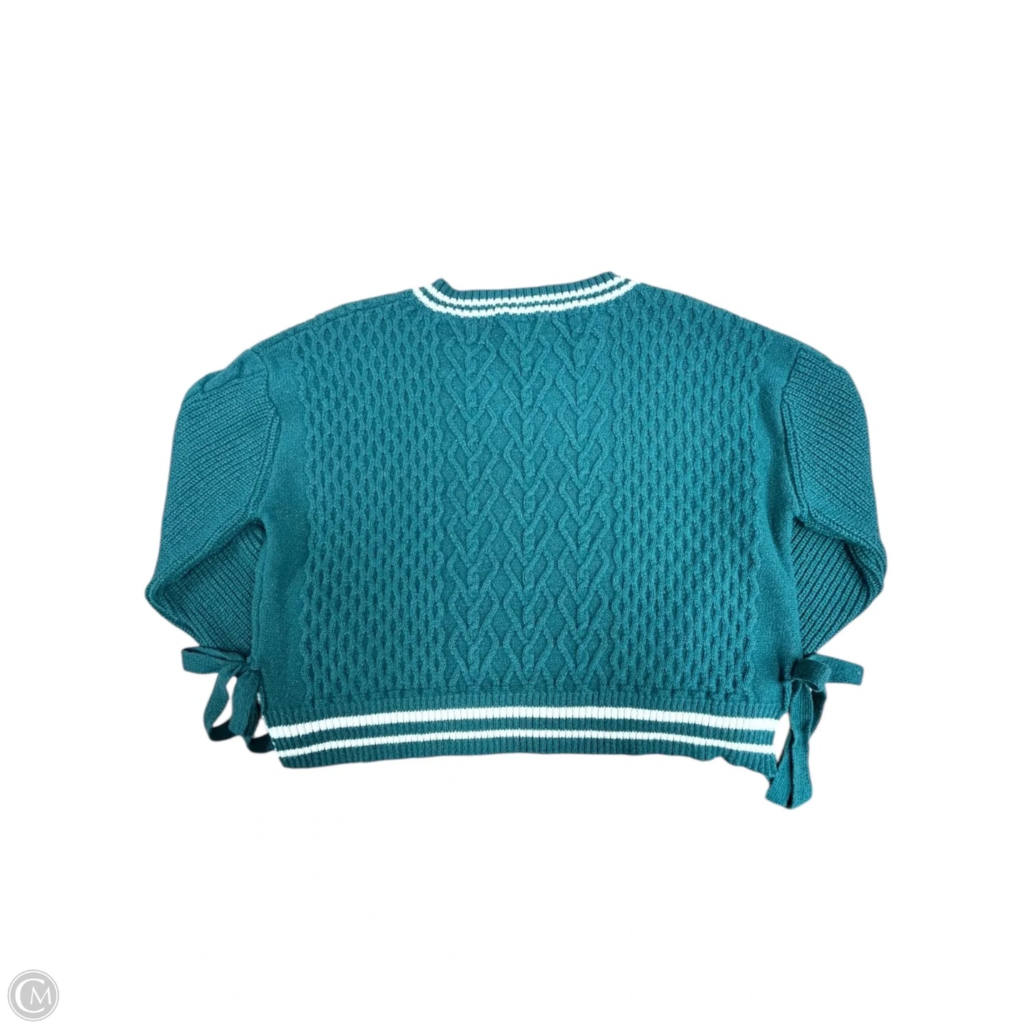 Sweater By Arula In Green & White, Size: 3x
