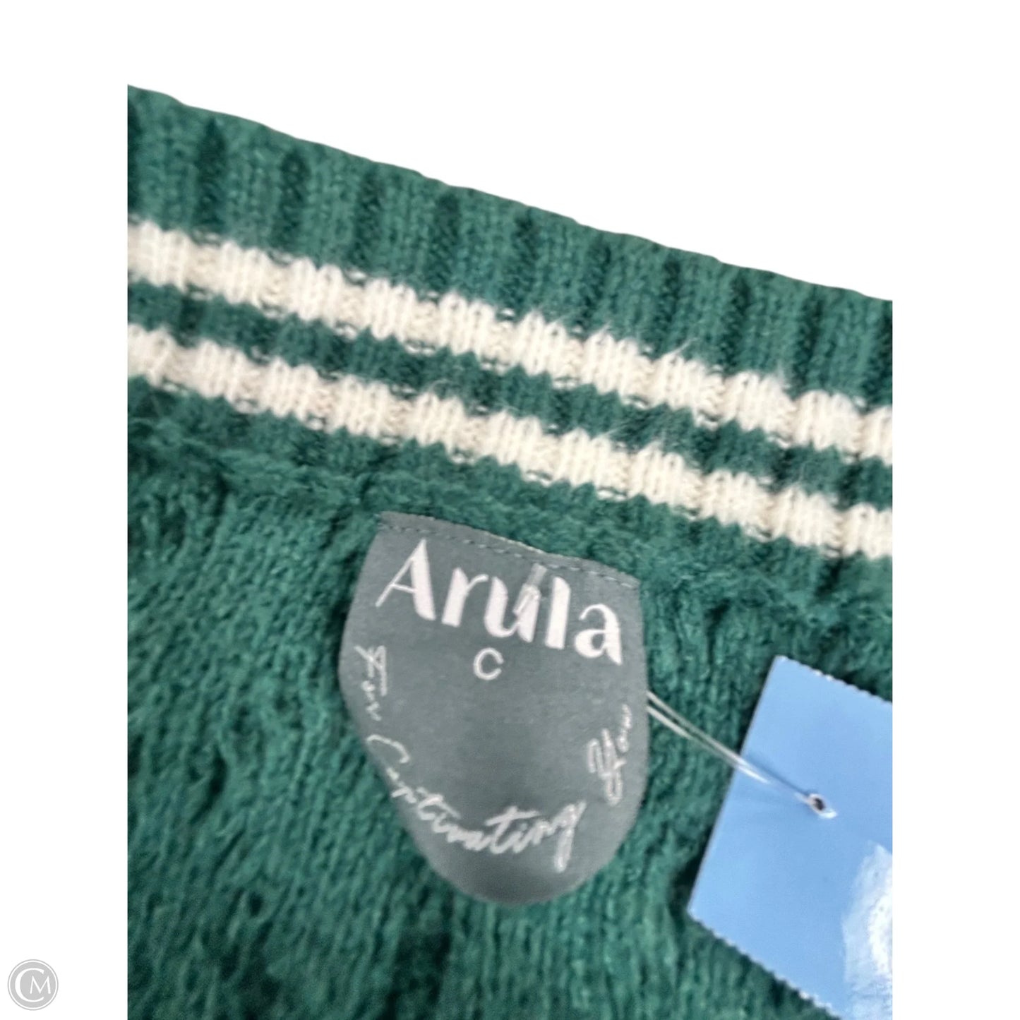 Sweater By Arula In Green & White, Size: 3x