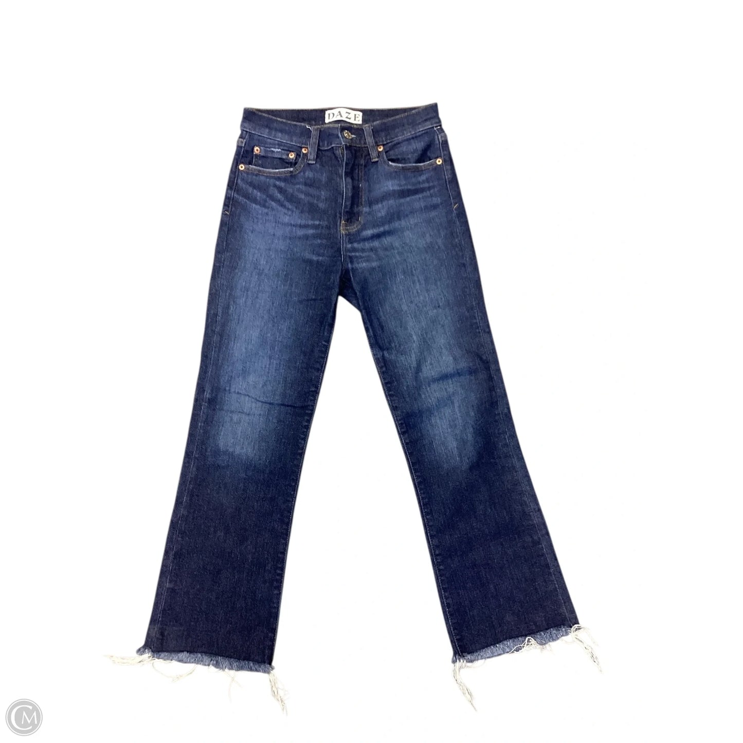 Jeans Cropped By Daze Denim In Blue Denim, Size: 2