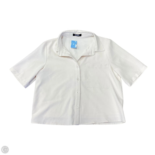 Blouse Short Sleeve By Btfbm In White, Size: S