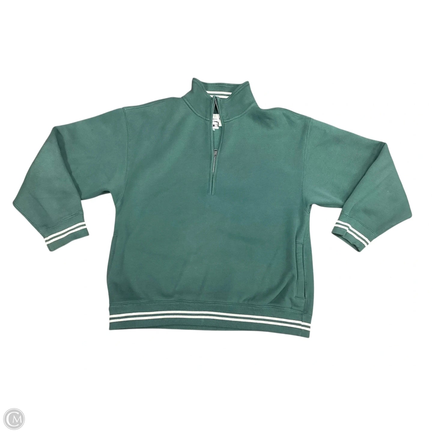 Sweatshirt Collar By Abercrombie And Fitch In Green, Size: M